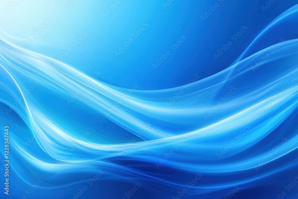 Fototapeta premium Modern Abstract Blue Artwork with Flowing Lines, Smooth Gradient Waves, and Minimalist Design for Creative Backdrops and Contemporary Inspirations