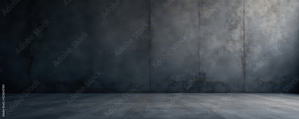 Dark, textured cement wall and floor background , monochrome, architecture Dark, textured cement wall and floor background , monochrome, architecture