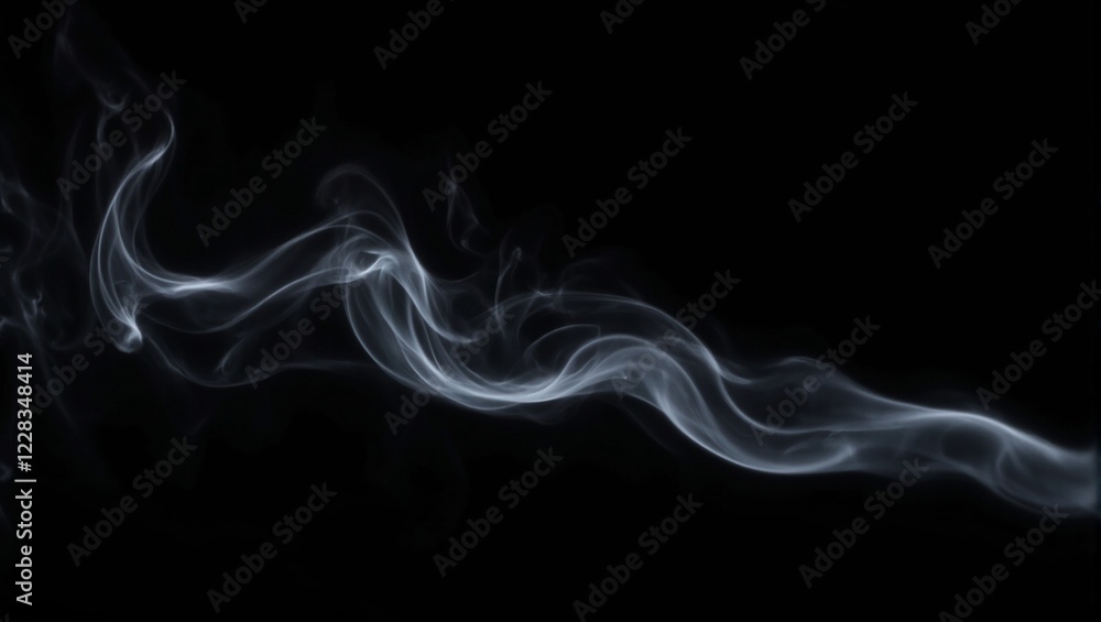 Ethereal steam tendrils against dark backdrop Ethereal steam tendrils against dark backdrop