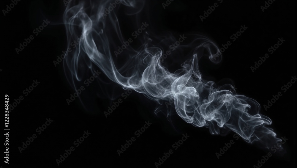Fototapeta premium Ethereal steam tendrils against dark backdrop
