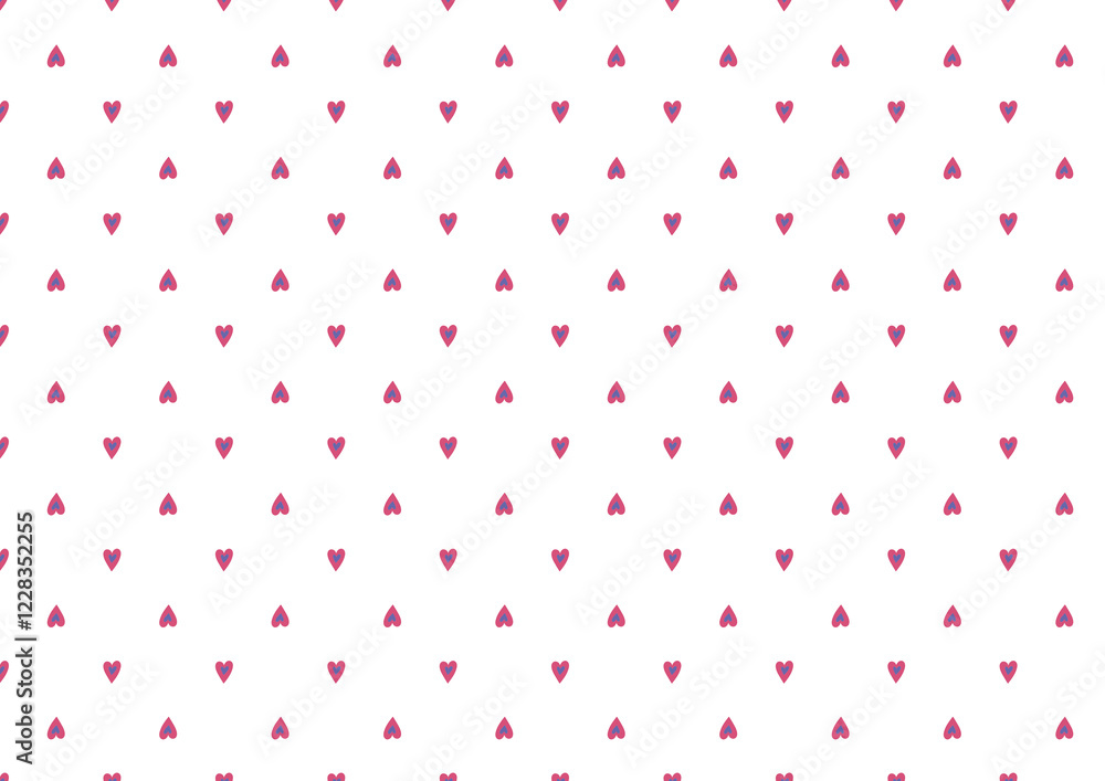Small red hearts on white background seamless pattern for Valentine's Day Small red hearts on white background seamless pattern for Valentine's Day