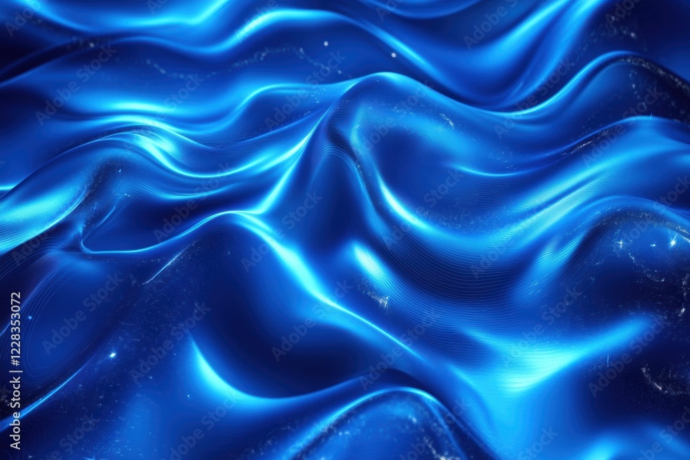 Fototapeta premium Modern Abstract Blue Artwork with Flowing Lines, Smooth Gradient Waves, and Minimalist Design for Creative Backdrops and Contemporary Inspirations