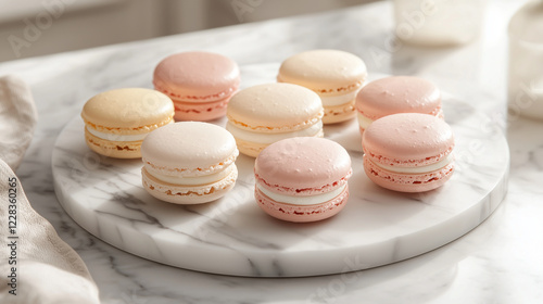 cute and elgant sweet macaroons photo