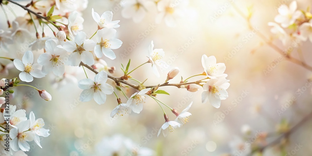 Obraz premium Subtle Modern Spring Texture: White Abstract Background with Copy Space