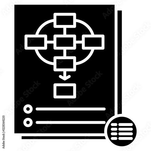 strategy list icon element for design