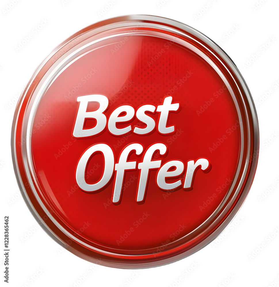 Best Offer Sign, Red Circle with Text, Isolated on Transparent Background Best Offer Sign, Red Circle with Text, Isolated on Transparent Background
