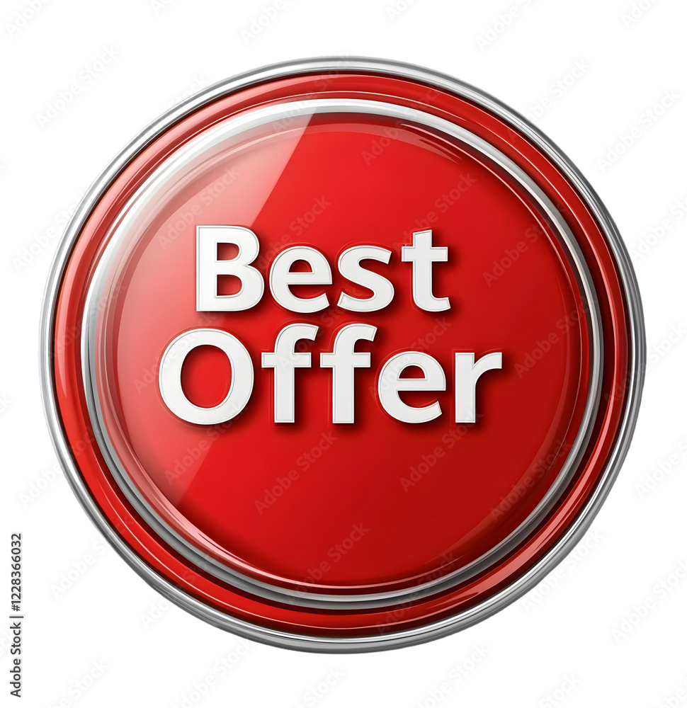 Best Offer Sign, Red Circle with Text, Isolated on Transparent Background Best Offer Sign, Red Circle with Text, Isolated on Transparent Background