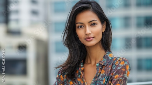 Free Download Portrait of a Confident Young Woman in an Urban Setting - GFXLoad