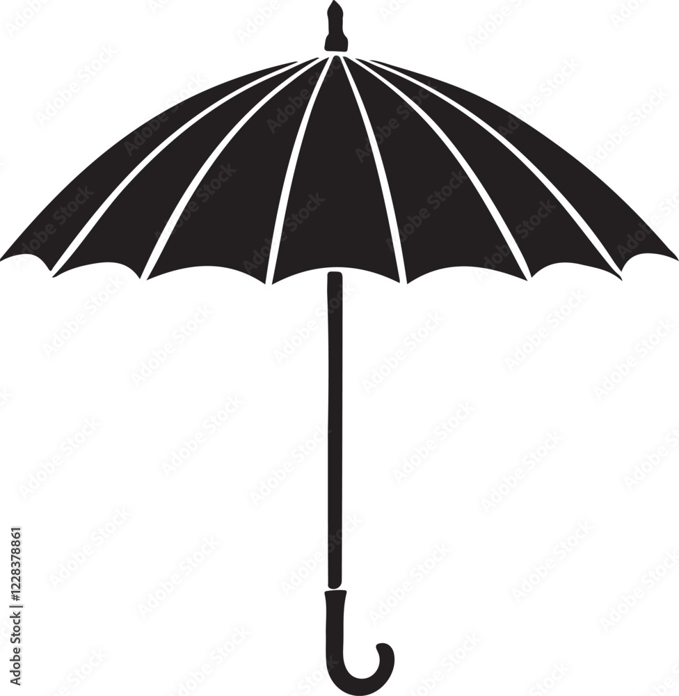 Obraz premium umbrellas silhouette