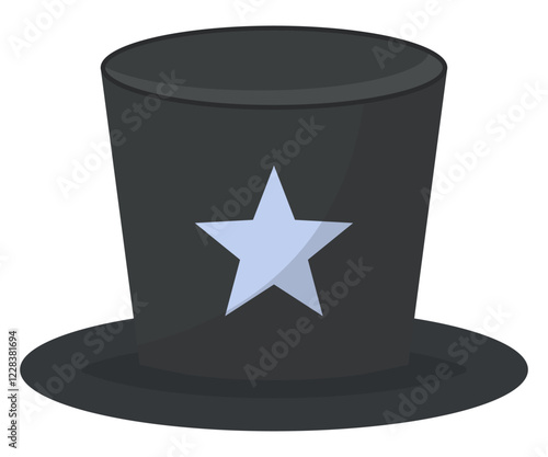 Magic hat icon isolated on white background.