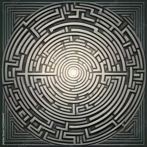 Wallpaper Mural Abstract illustration of a labyrinth, maze Torontodigital.ca