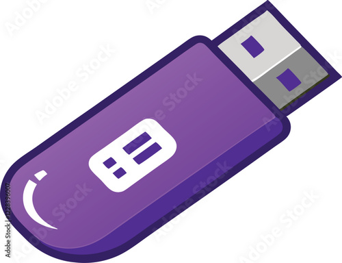 USB flash drive brand with a capacity of 8 gigabites on a white background photo