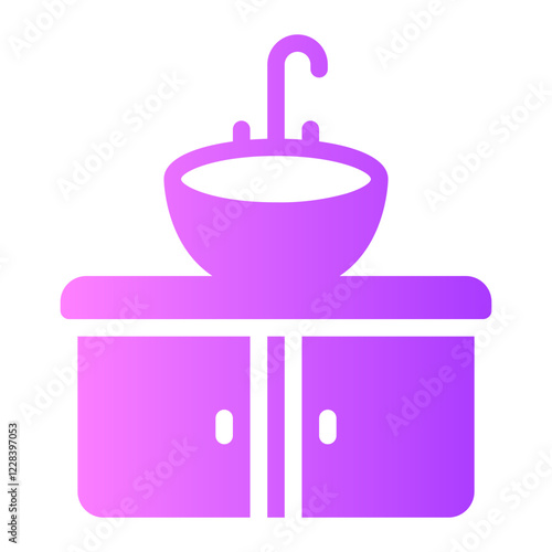 wash basin gradient icon