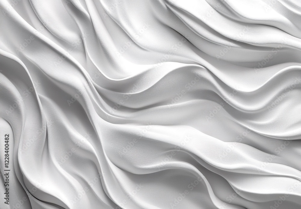 Obraz premium White 3 d background with wave illustration