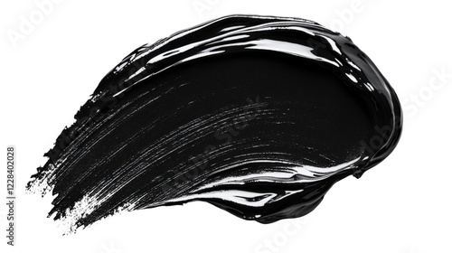 Obraz na płótnie Bold black paint stroke on transparent background. Transparent background w salonie
