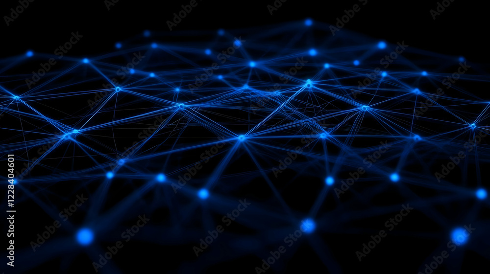 custom made wallpaper toronto digitalAbstract Blue Plexus Network Connecting Nodes on Dark Background Smoothly