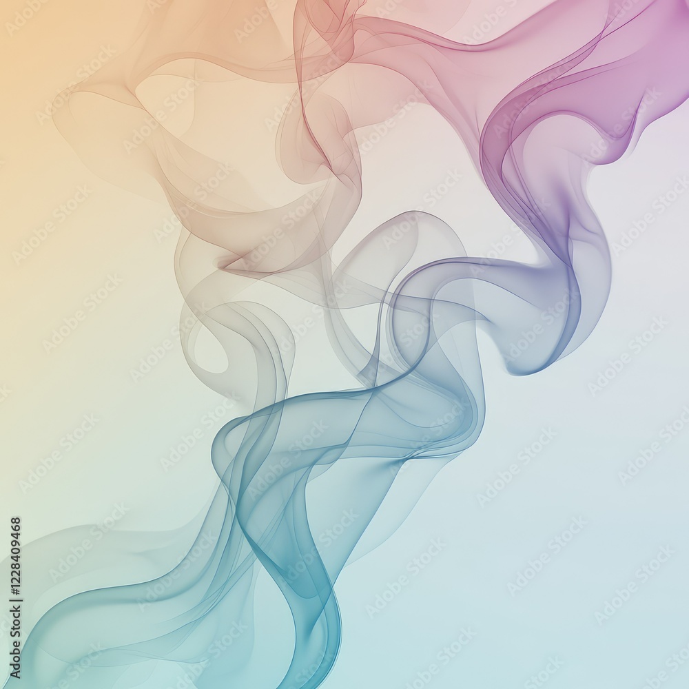 Ethereal Swirls of Colorful Smoke on a Soft Gradient Background Ethereal Swirls of Colorful Smoke on a Soft Gradient Background