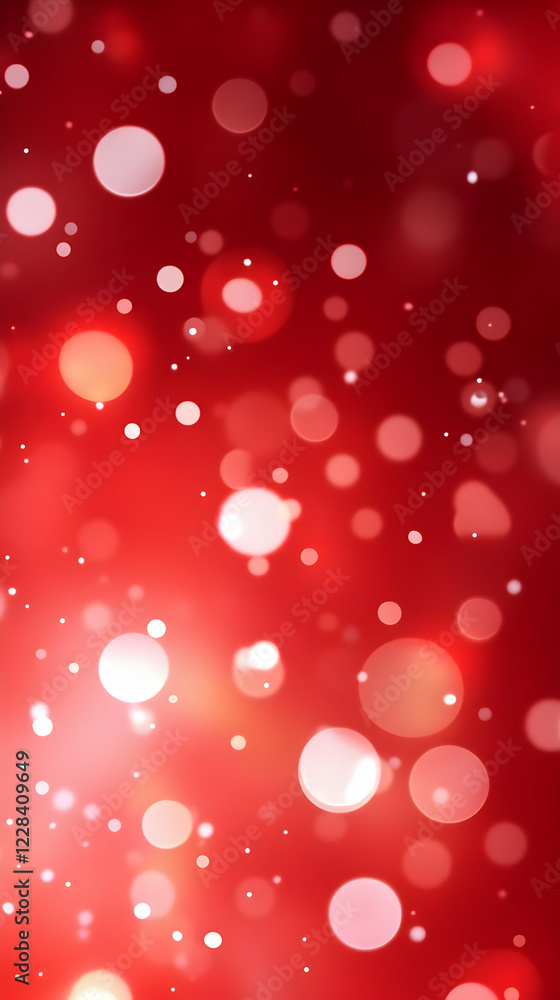 Abstract Red Background with Soft Bokeh Lights Effect Creates a Festive Atmosphere Abstract Red Background with Soft Bokeh Lights Effect Creates a Festive Atmosphere