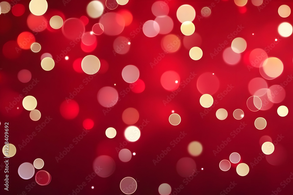 Abstract Red Background with Soft Bokeh Lights Creates a Festive Mood for Celebrations and Designs Abstract Red Background with Soft Bokeh Lights Creates a Festive Mood for Celebrations and Designs