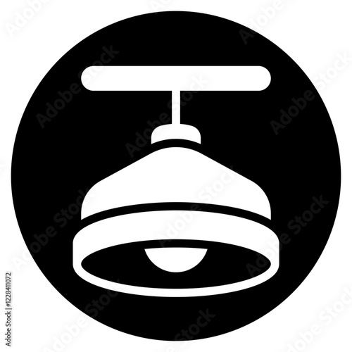 ceiling lamp glyph icon