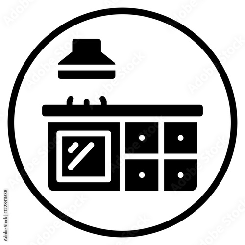 kitchen glyph icon