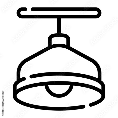 ceiling lamp line icon