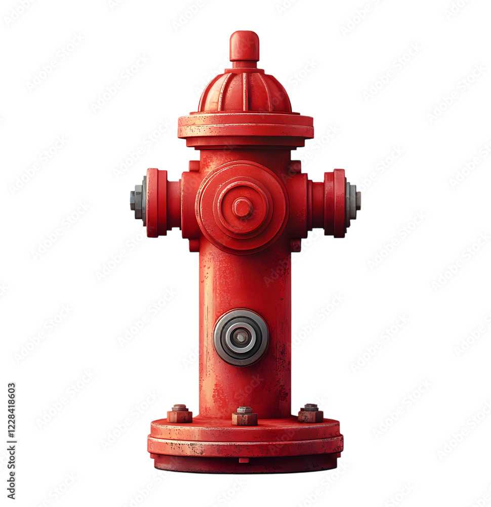 Red Fire Hydrant for Urban Safety, Emergency Water Supply, Isolated on Transparent Background Red Fire Hydrant for Urban Safety, Emergency Water Supply, Isolated on Transparent Background