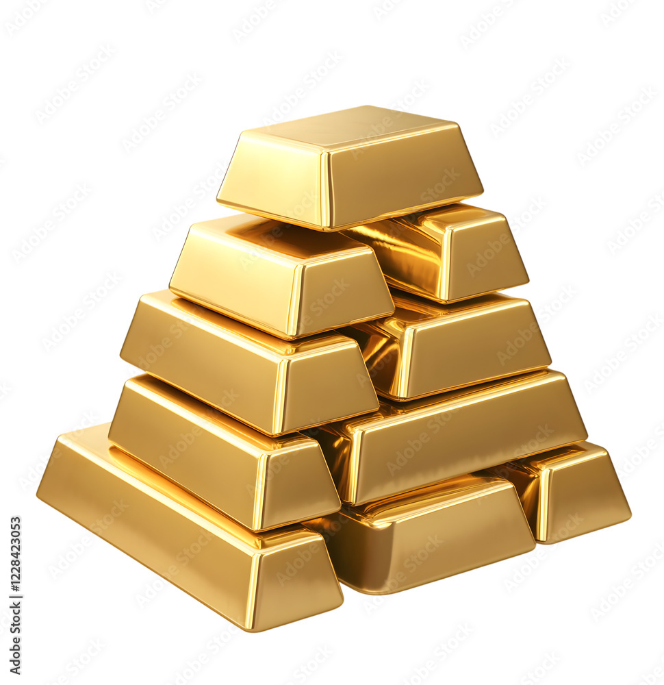 Stack of Gold Bars, Shiny Bullion Wealth Symbol, Isolated on Transparent Background Stack of Gold Bars, Shiny Bullion Wealth Symbol, Isolated on Transparent Background