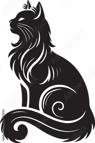 Wallpaper Mural illustration of a cat Torontodigital.ca