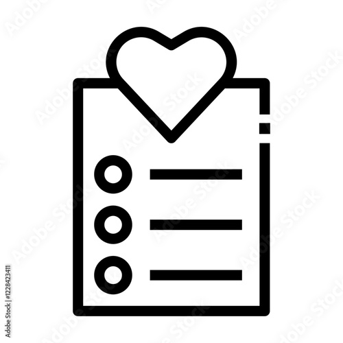 wishlist shopping Line Icon