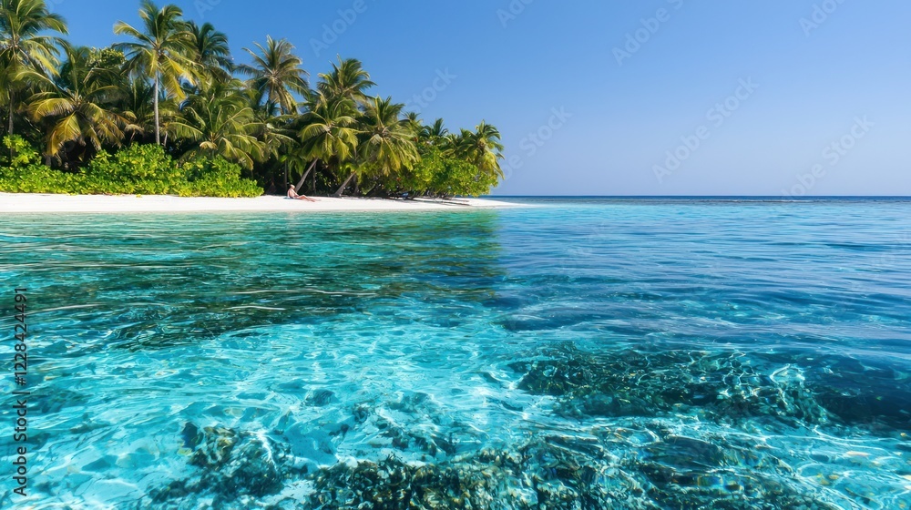 Fototapeta premium Tranquil Tropical Beach Scene