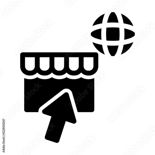 online grocery store Solid icon