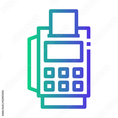 pos terminal Line Gradient Icon