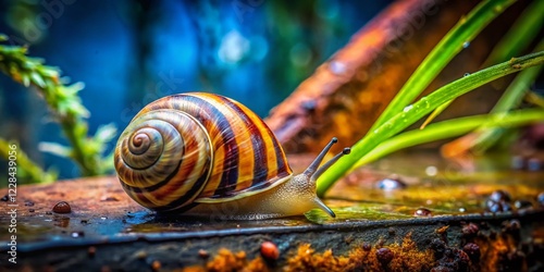 Nerite Snail on Seagrass Blade - Urban Exploration Photography photo