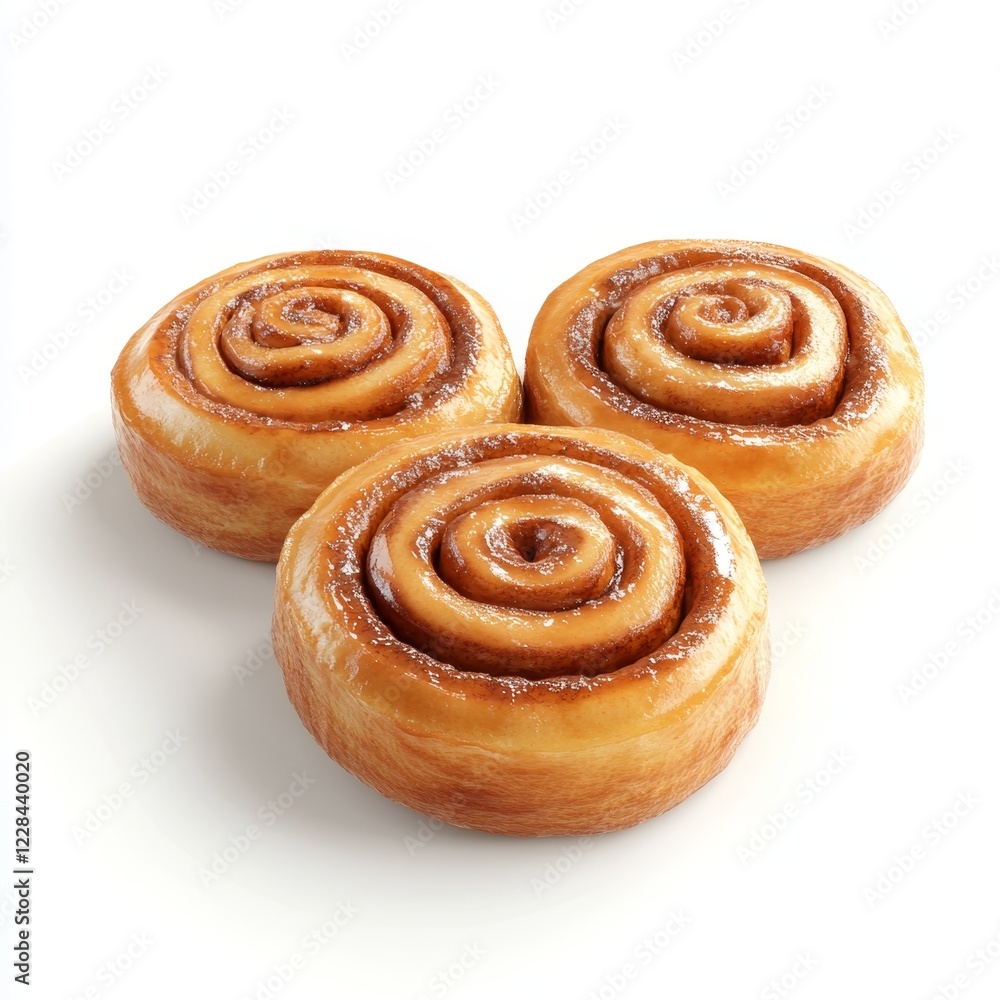 Cinnamon rolls isolated on white background Cinnamon rolls isolated on white background