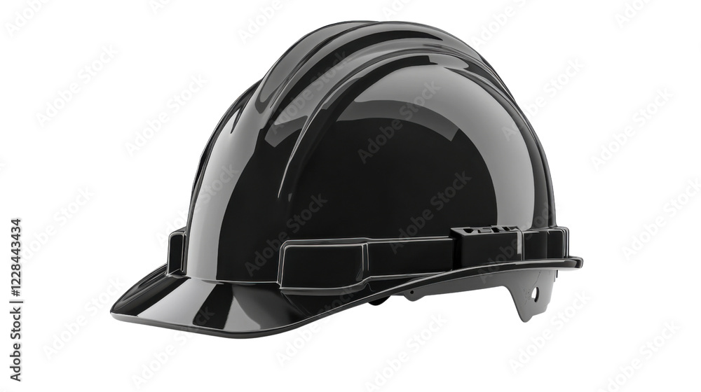 Shiny black hard hat on transparent background. Transparent background Shiny black hard hat on transparent background. Transparent background