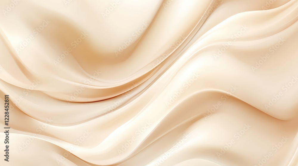 Fototapeta premium A smooth beige gradient background with soft shadows, creating an elegant and minimalist copy space for branding or design.