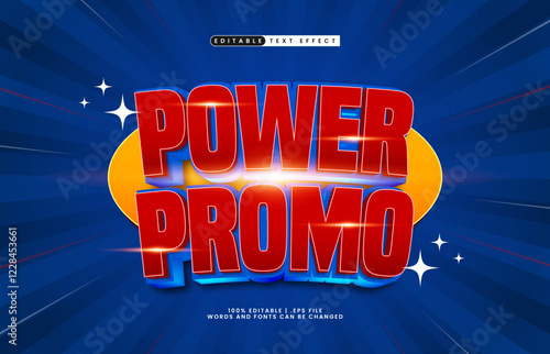 power promo editable text effect with a sale and discount text style