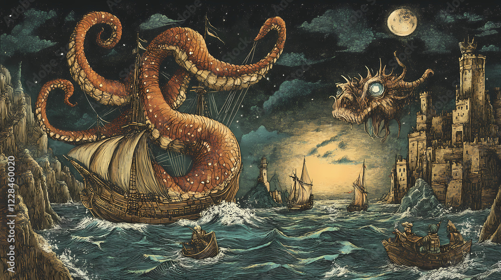 Fototapeta premium harbor otherworldly worlds