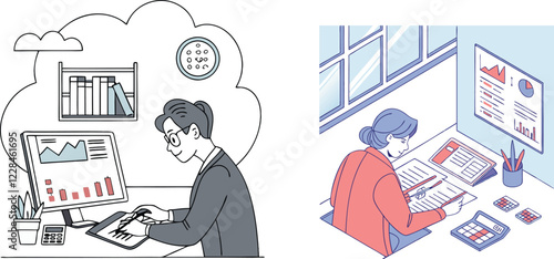 Accounting vector art illustration