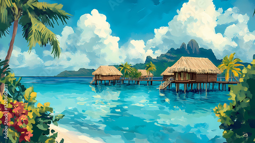 french polynesia bora boras lagoon photo