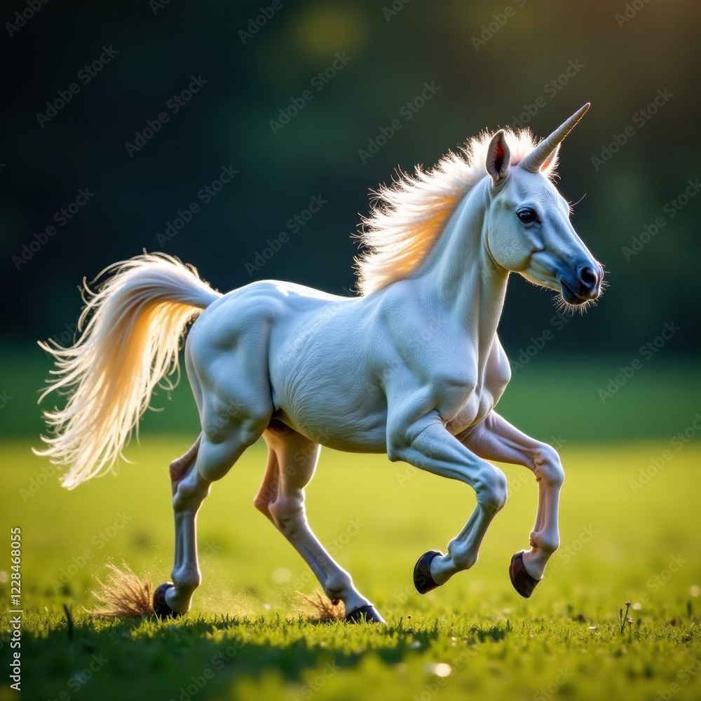Shimmering Unicorn Foal Running, shine, joy Shimmering Unicorn Foal Running, shine, joy