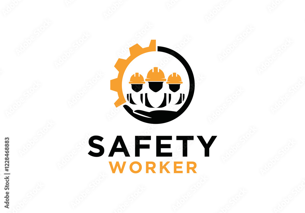 Obraz premium work safety logo design vector. simple work safety design template