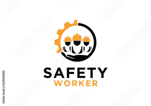 work safety logo design vector. simple work safety design template