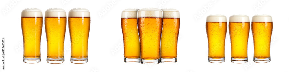 Beer Glasses with Golden Lager and Frothy Foam – Transparent Glassware PNG
Beer Glasses with Golden Lager and Frothy Foam – Transparent Glassware PNG