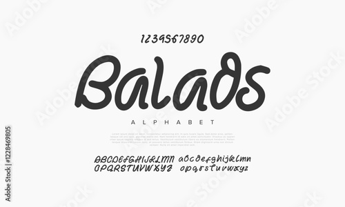Balads font Calligraphy Logotype Script Brush Font Type Font lettering handwritten