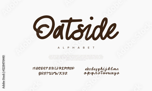 Outside font Calligraphy Logotype Script Brush Font Type Font lettering handwritten