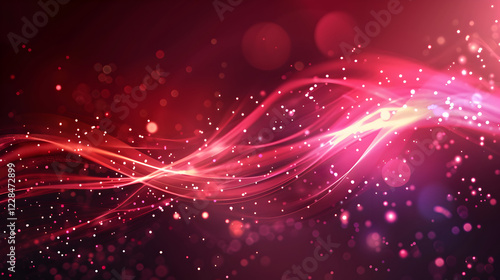 Abstract colorful wave design with light effects and sparkles for digital backgrounds.