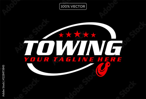 towing car logo template Crane Service. vector logo