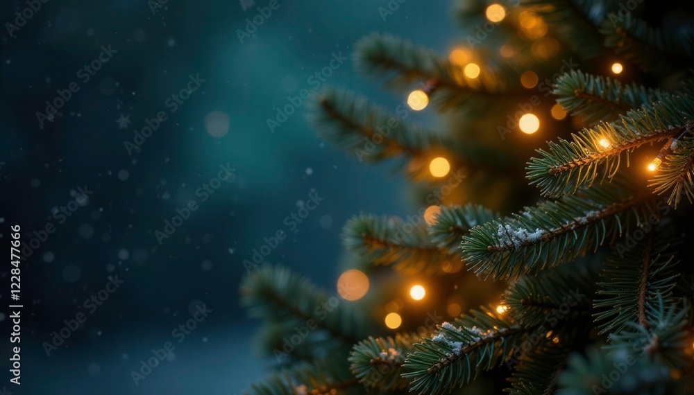 Sparkling fairy lights adorn the branches of a majestic Christmas tree, fairy lights, sparkling lights, nature-inspired elements Sparkling fairy lights adorn the branches of a majestic Christmas tree, fairy lights, sparkling lights, nature-inspired elements